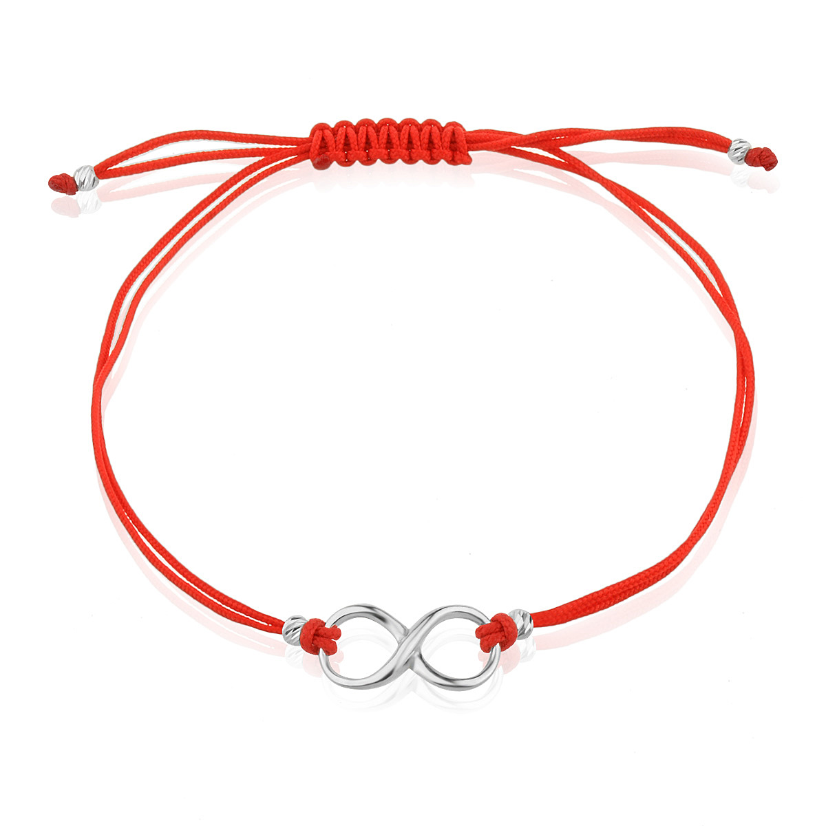 Infinity Bracelet Red String Sterling Silver 925 Spiritual Jewelry Kabbalah Adjustable Size Men Boy Women Girl Unisex Jewellery Gift Present