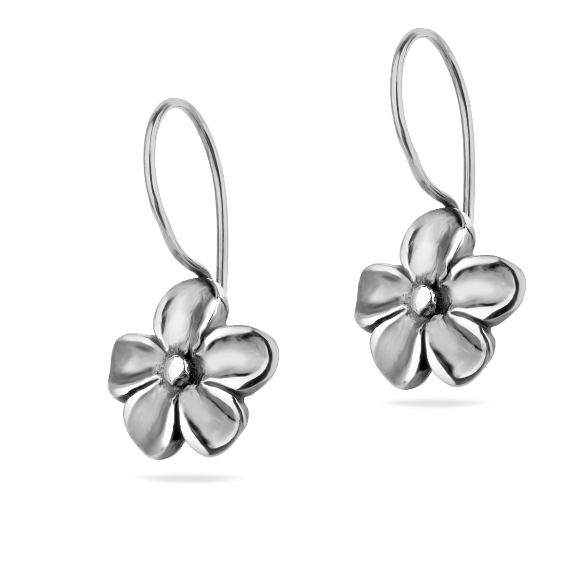 Flower Earrings Sterling Silver .925 Dangle Floral Jewellery Daisy Earrings Women Girl Gift Present