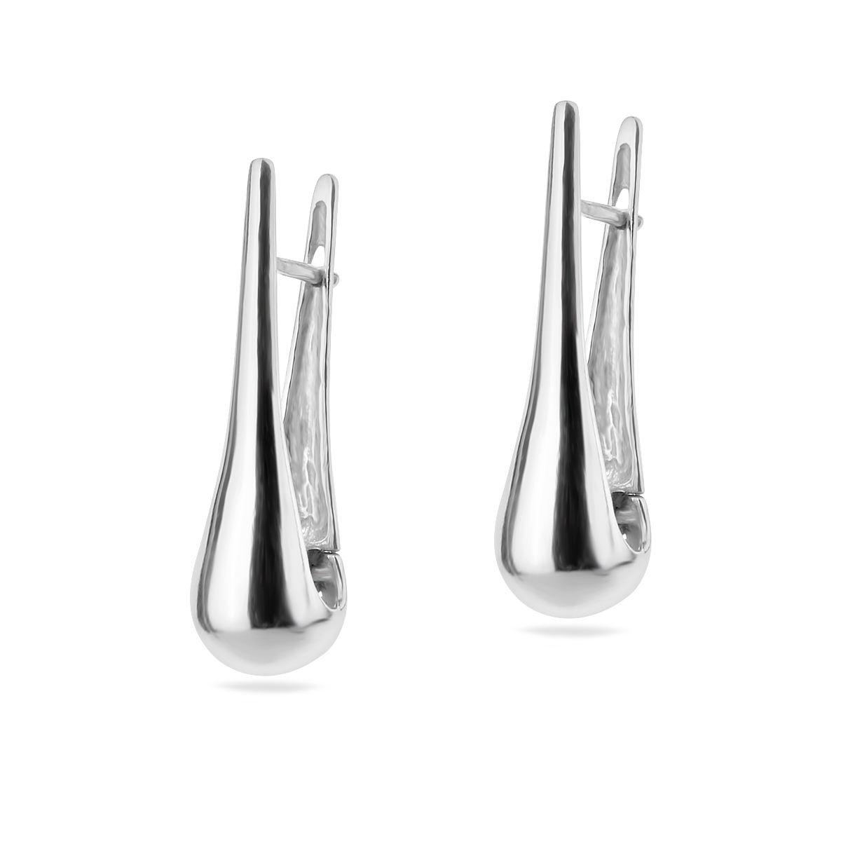 Teardrop Earrings Sterling Silver .925 Modern Fashion Raindrop Minimalist Jewellery Women Girl Gift Present