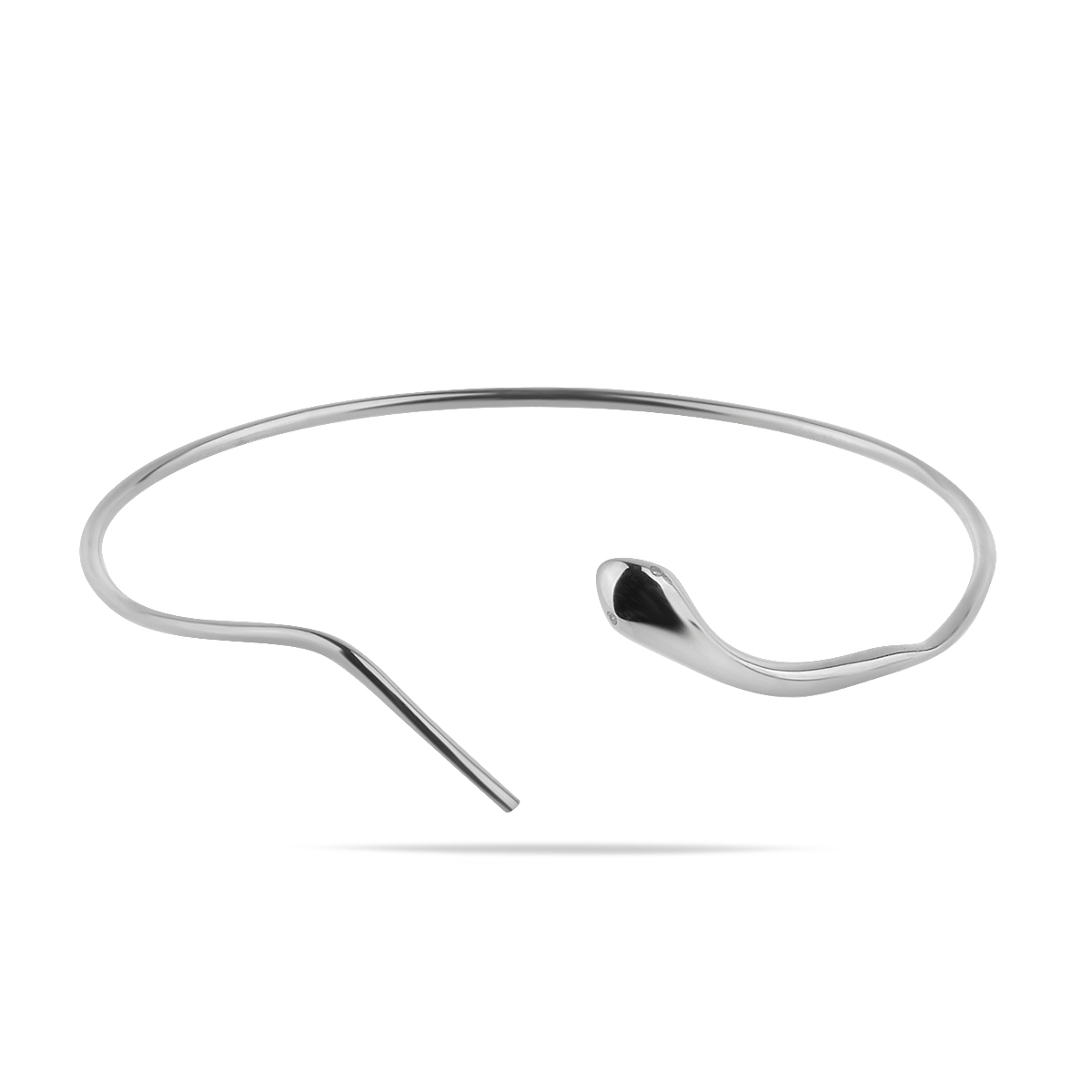 Snake Bracelet Sterling Silver 925 Gemstone Bangle Unisex Minimalist Hand Wrist Jewelry