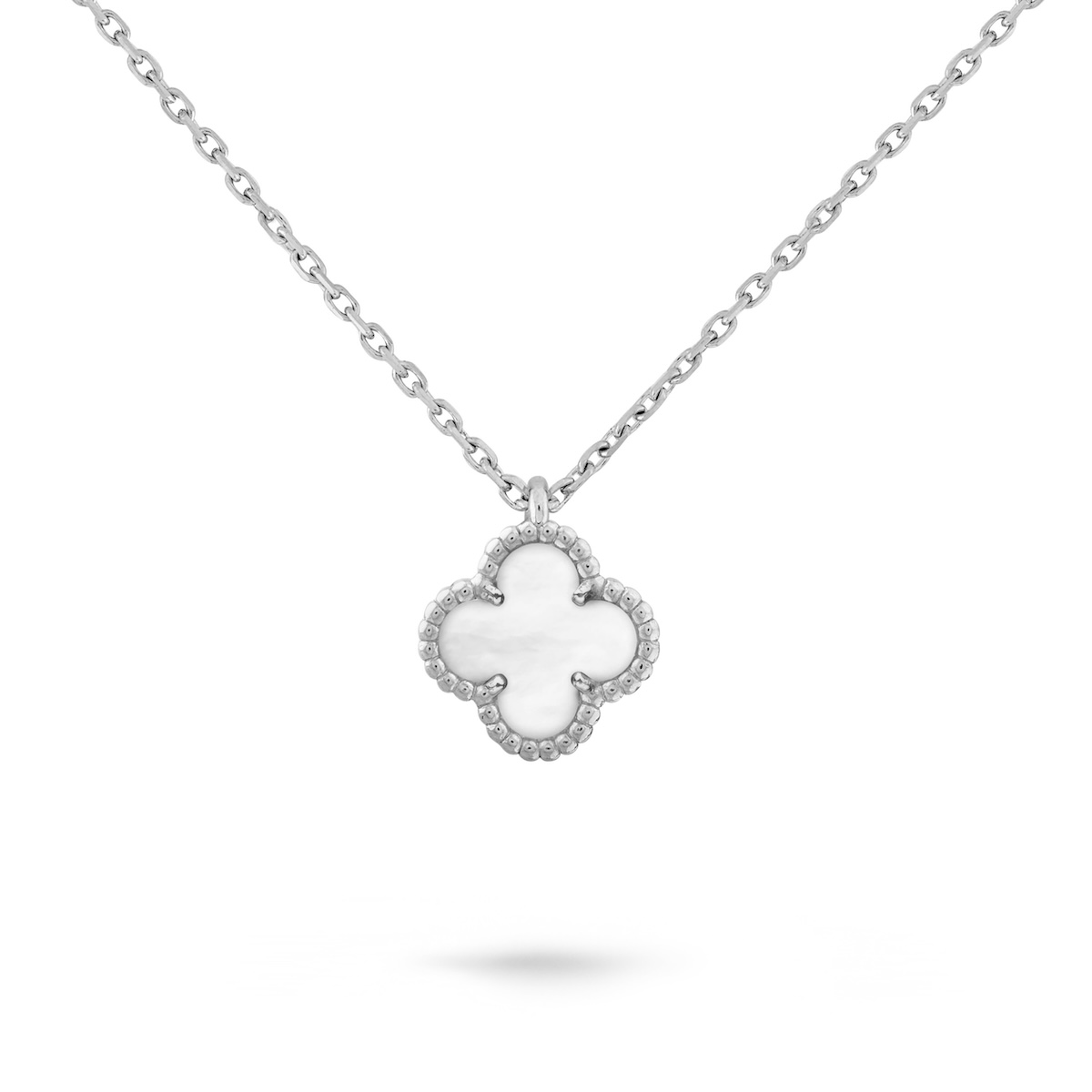 Clover Luck Pendant Sterling Silver 925 Mother of Pearl Necklace Jewellery "Harmony Whisper"
