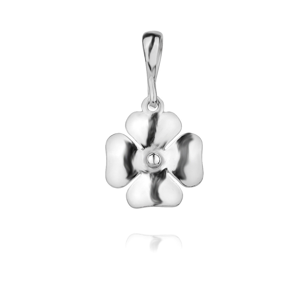 Four Leaf Clover Pendant Sterling Silver 925 Charm Unisex Jewellery "Simplicity"