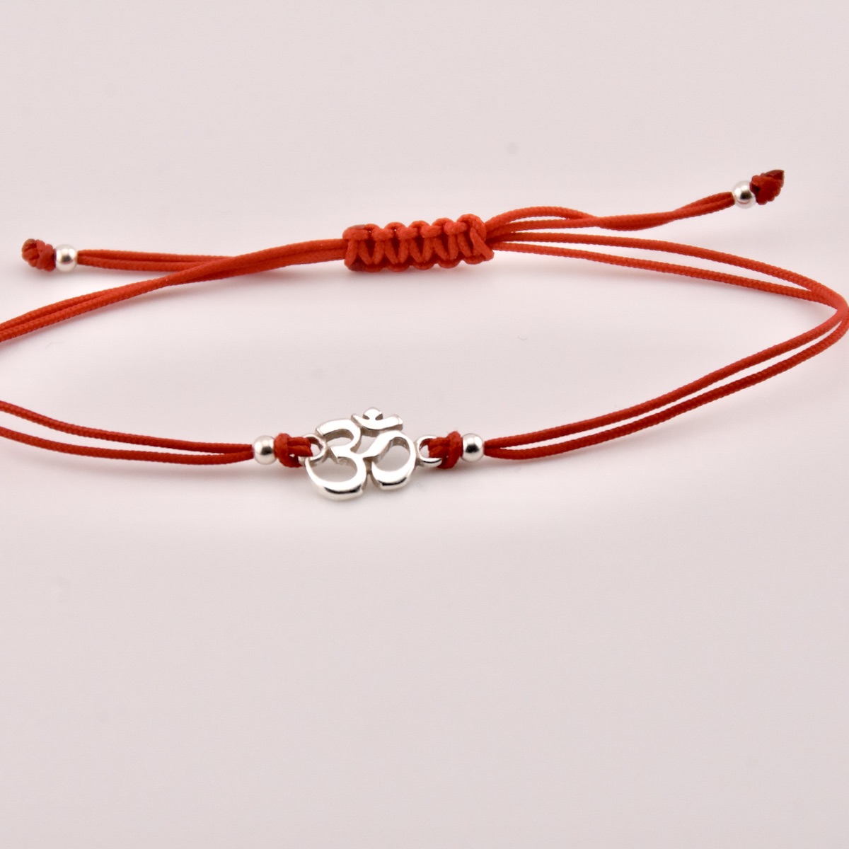 Red String Bracelet with Sterling Silver “Inner Sound” Om Charm - Image 2