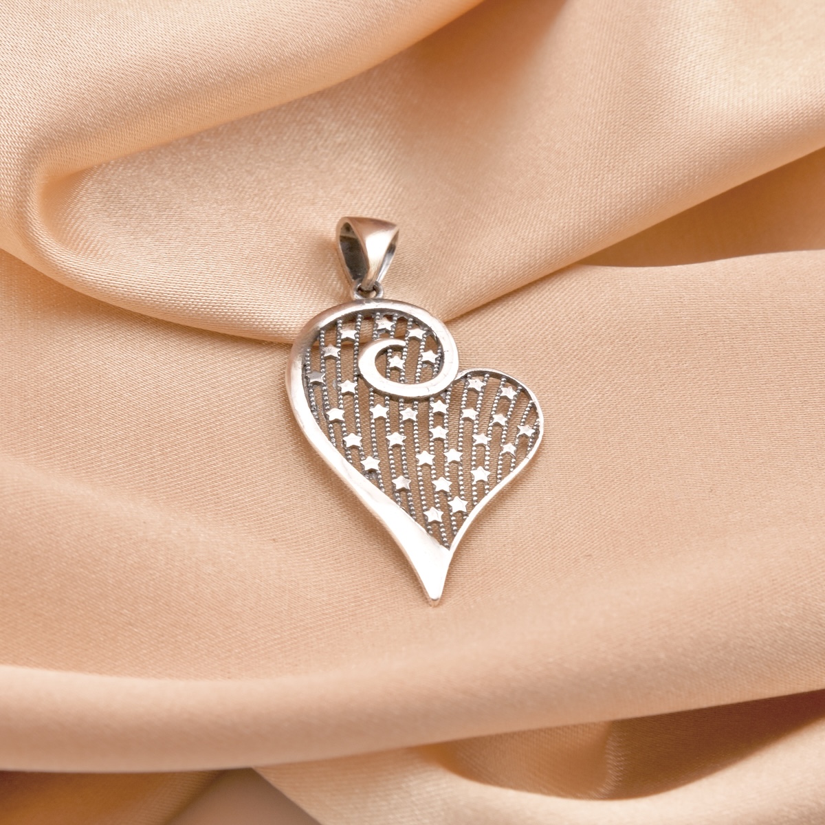 Heart Earrings Pendant Set Sterling Silver 925 Dangle Drop Love Romantic Valentine Gift Necklace Sta - Image 3