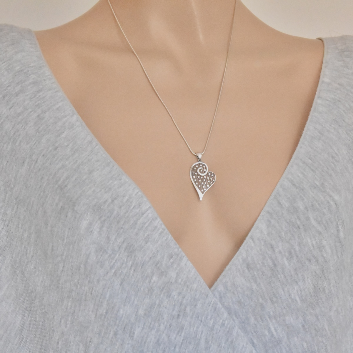 Heart Earrings Pendant Set Sterling Silver 925 Dangle Drop Love Romantic Valentine Gift Necklace Sta - Image 6