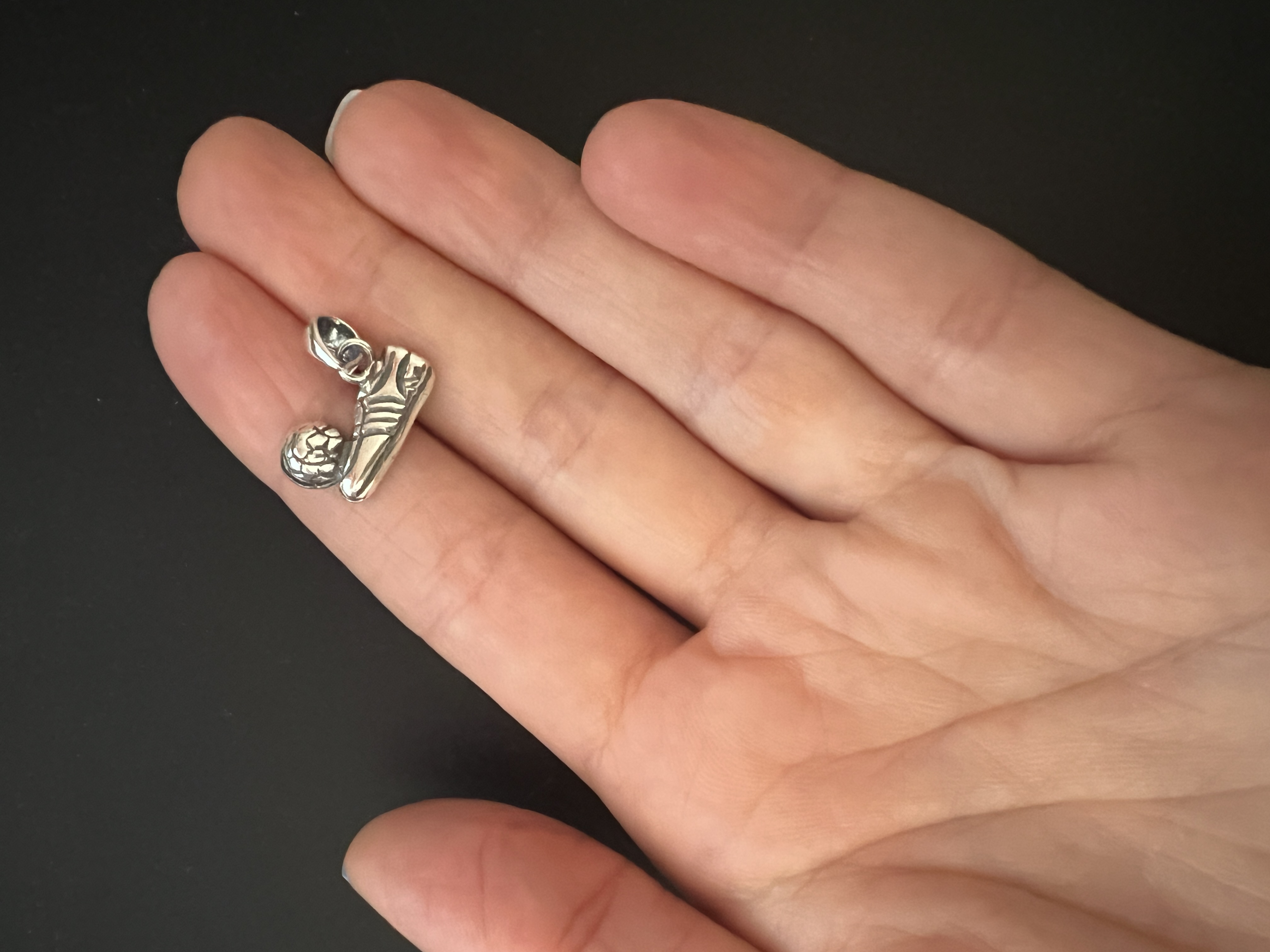 Stylish Football Soccer Inspired Pendant Sterling Silver 925 - Image 2