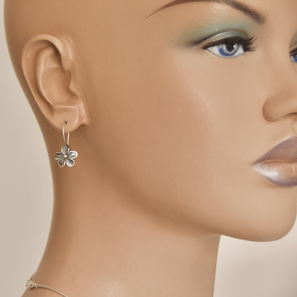 Flower Earrings Sterling Silver .925 Dangle Floral Jewellery Daisy Earrings Women Girl Gift Present - Image 3