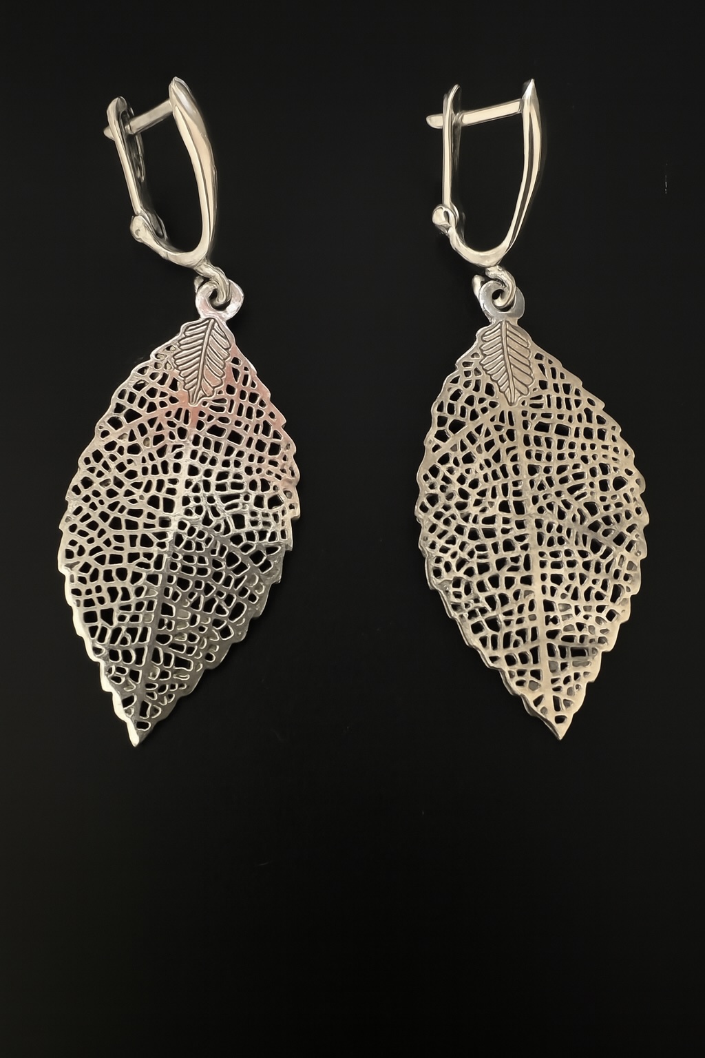 Sterling Silver 925 Tree Leaf Earrings Drop Dangle Jewellery Birthday Wedding Women Girl Gift Idea - Image 2