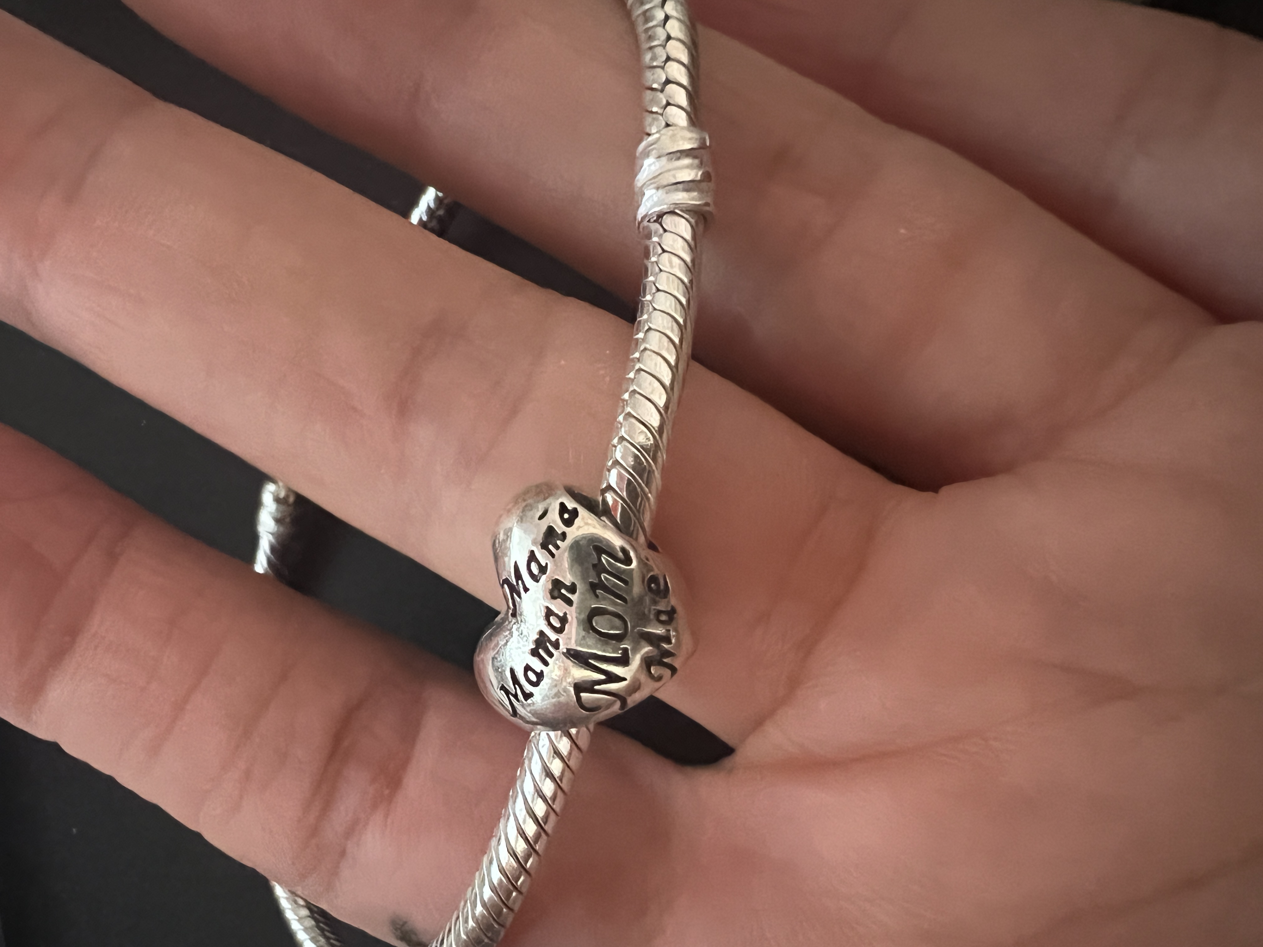 Sterling Silver 925 "MUM" Heart Bracelet Charm Heart Shaped Love Bead New Moms Mother's Day Jewellery Gift - Image 3