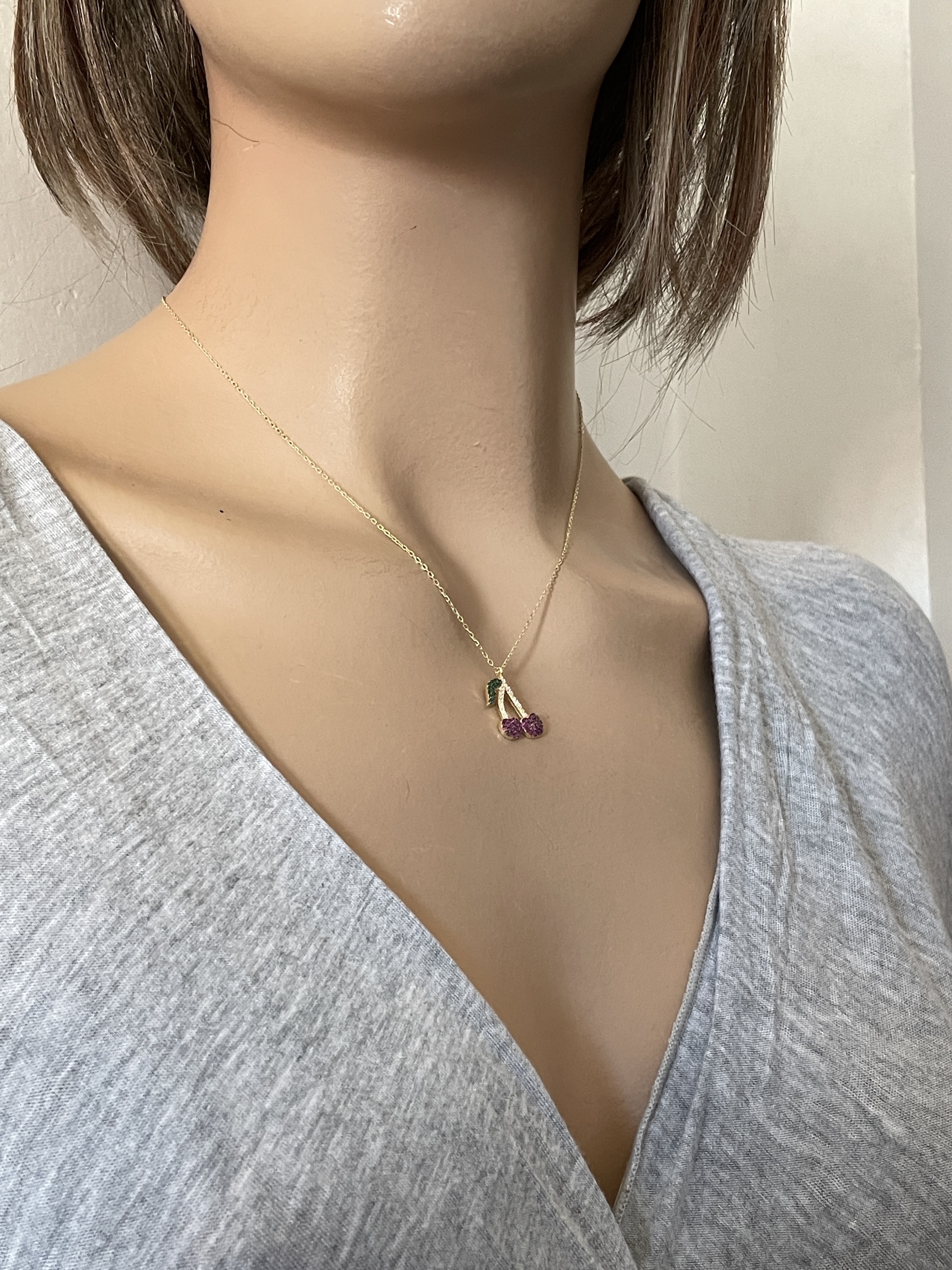 Cherry Sterling Silver 925 Necklace Pendant - Image 4