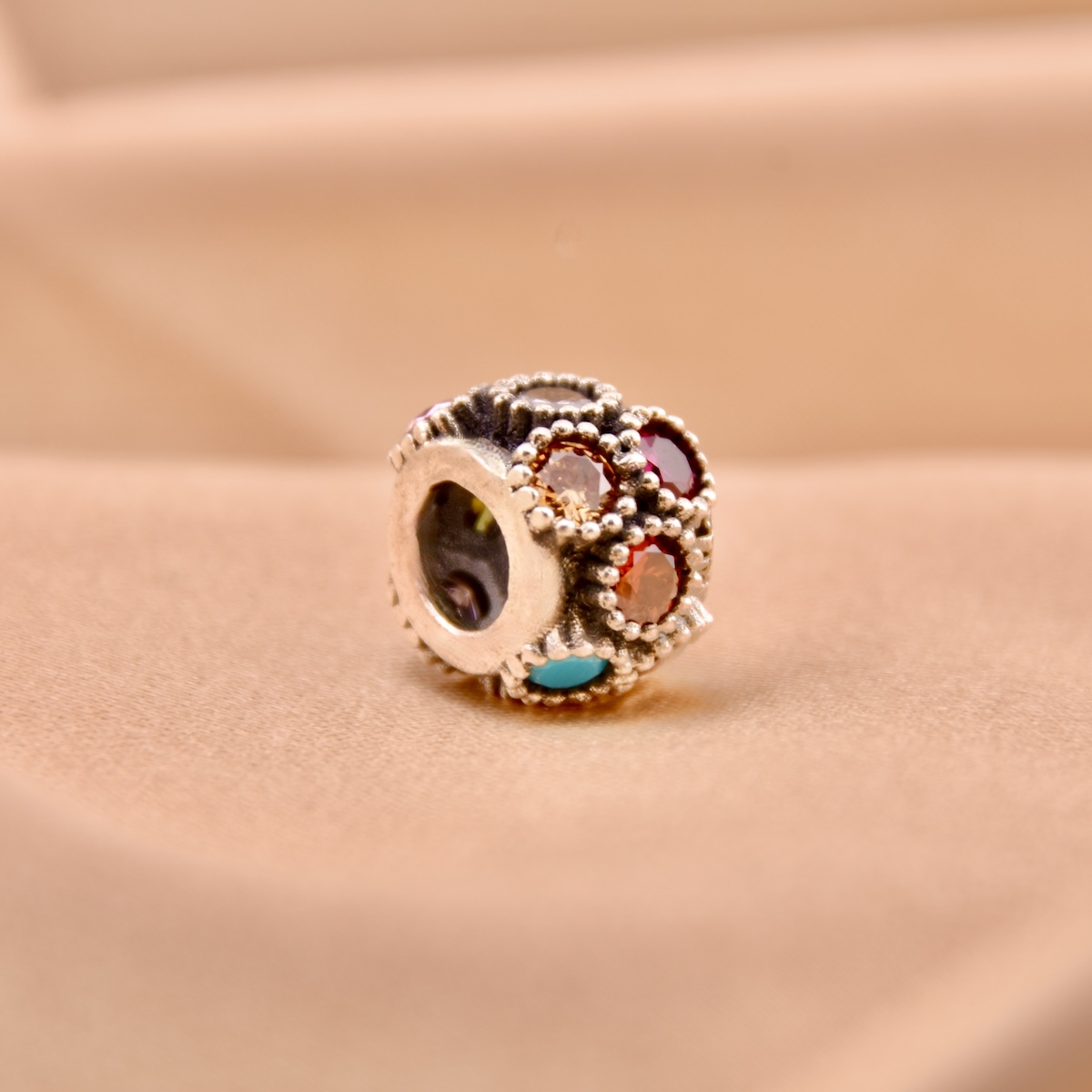 Sterling Silver 925 Multicolour Bracelet Bead Charm “Festival Lights” - Silver Image 3