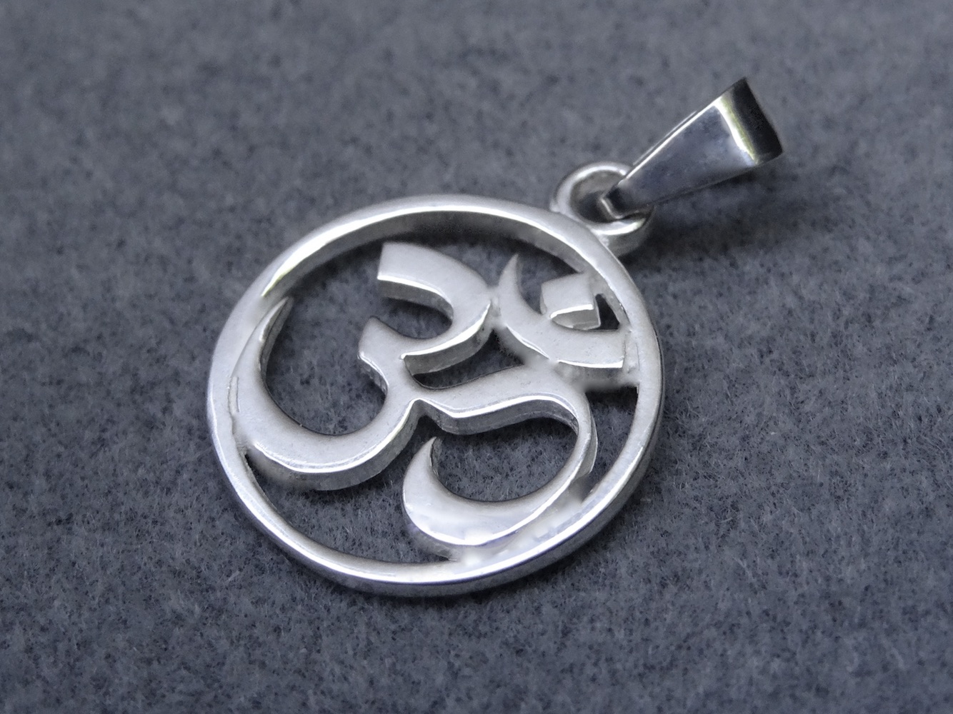 Sterling Silver Om Symbol Pendant “Inner Calm” – Minimalist Yoga Jewellery - Image 2