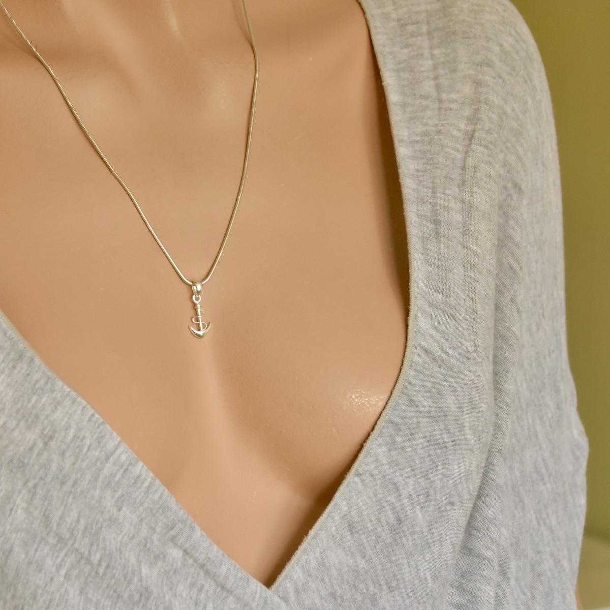 Anchor Pendant Sterling Silver 925 Sailor Nautical Sailor Man Jewellery Gift Unisex Present - Image 3