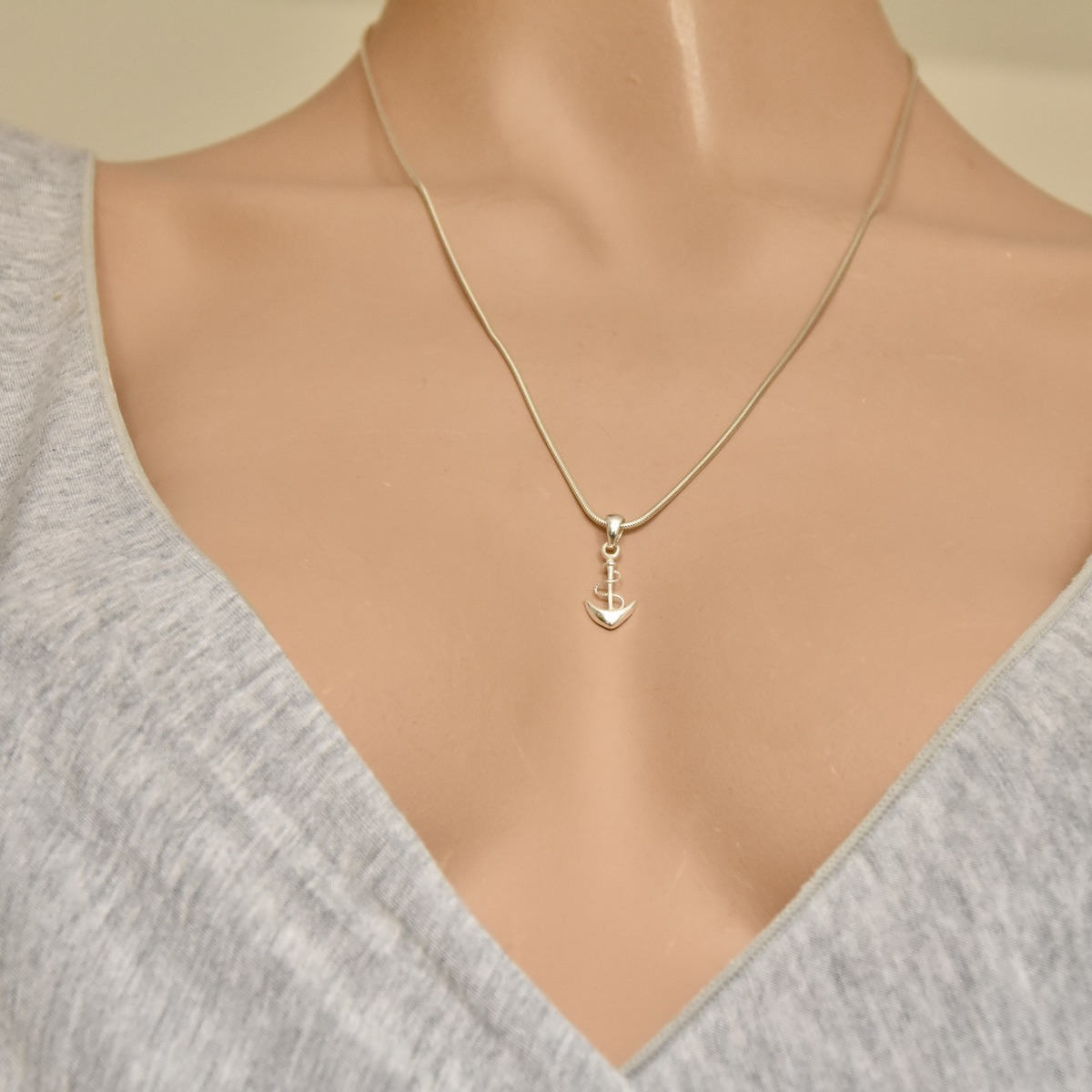 Anchor Pendant Sterling Silver 925 Sailor Nautical Sailor Man Jewellery Gift Unisex Present - Image 4