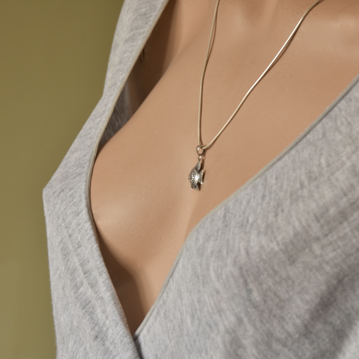 Sterling Silver .925 Fish Necklace Pendant Large Sea Animal Charm Unisex Nautical Jewellery Present Gift Idea - Image 5