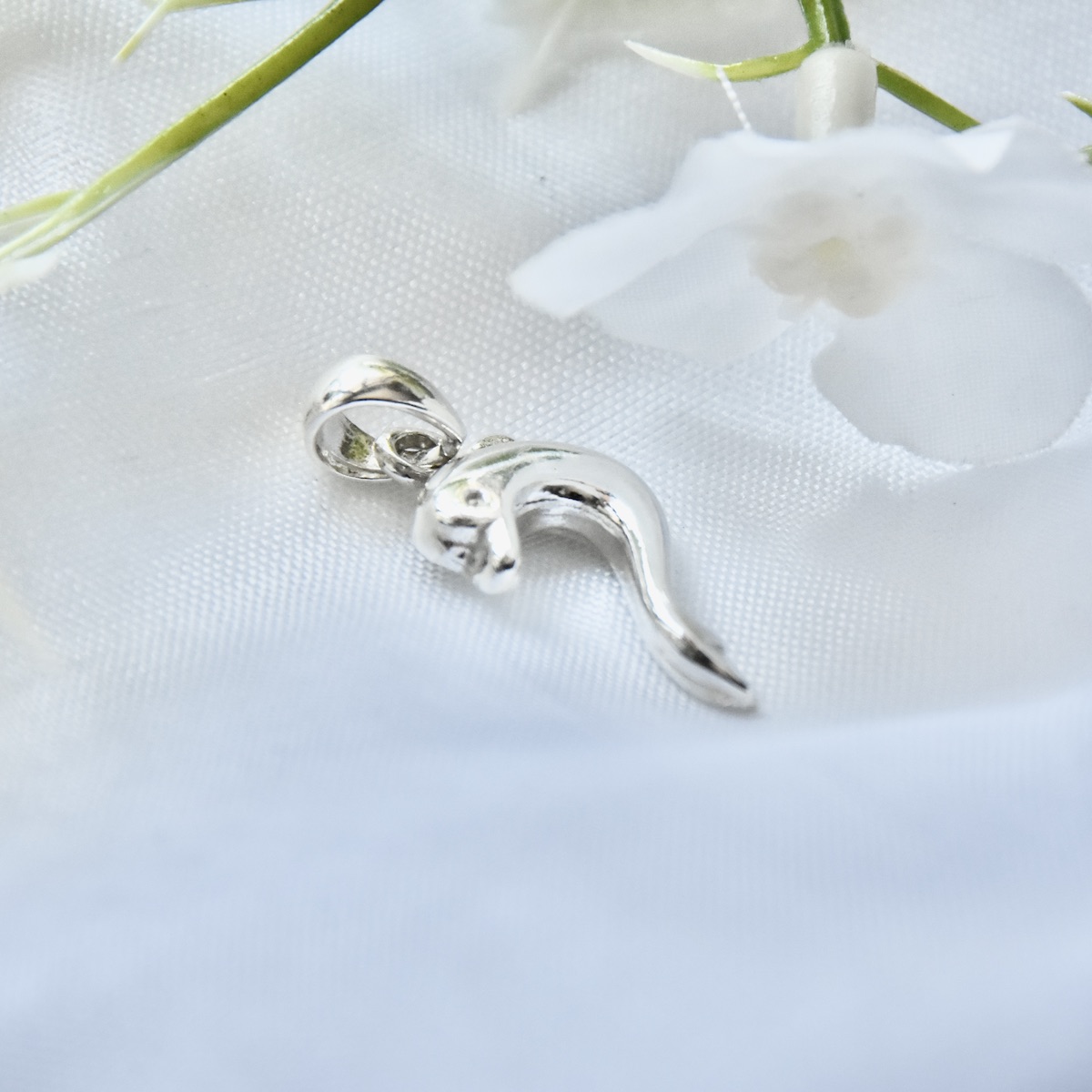 Dainty Ocean-Inspired Dolphin Pendant Sterling Silver 925 Necklace Charm - Image 3