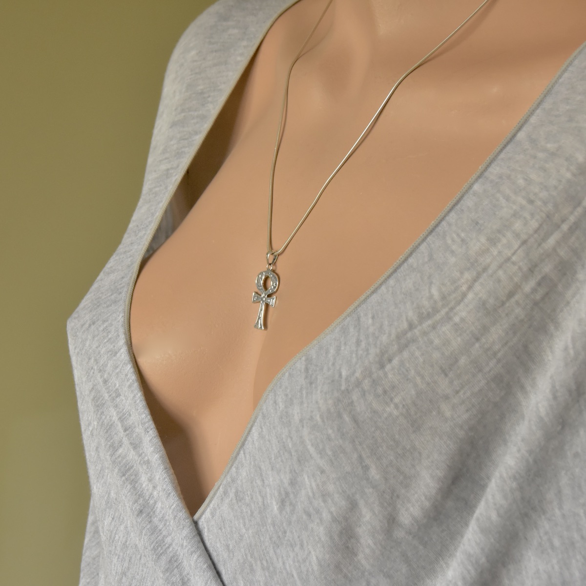 Ankh Key Pendant Sterling Silver 925 Symbol Cross Jewellery "Essence" - Image 3