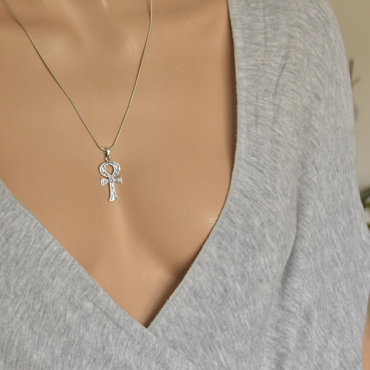 Ankh Key Pendant Sterling Silver 925 Symbol Cross Jewellery "Essence" - Image 4