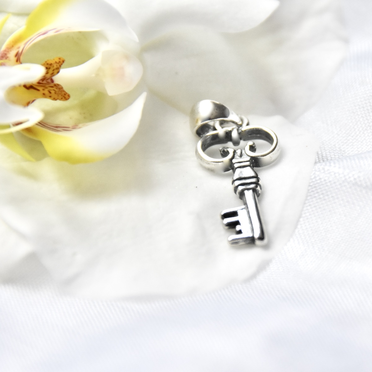 Key Pendant Sterling Silver 925 Delicate Charm Bracelet Necklace Jewellery Women Girl Kids Gift Present Idea - Image 2