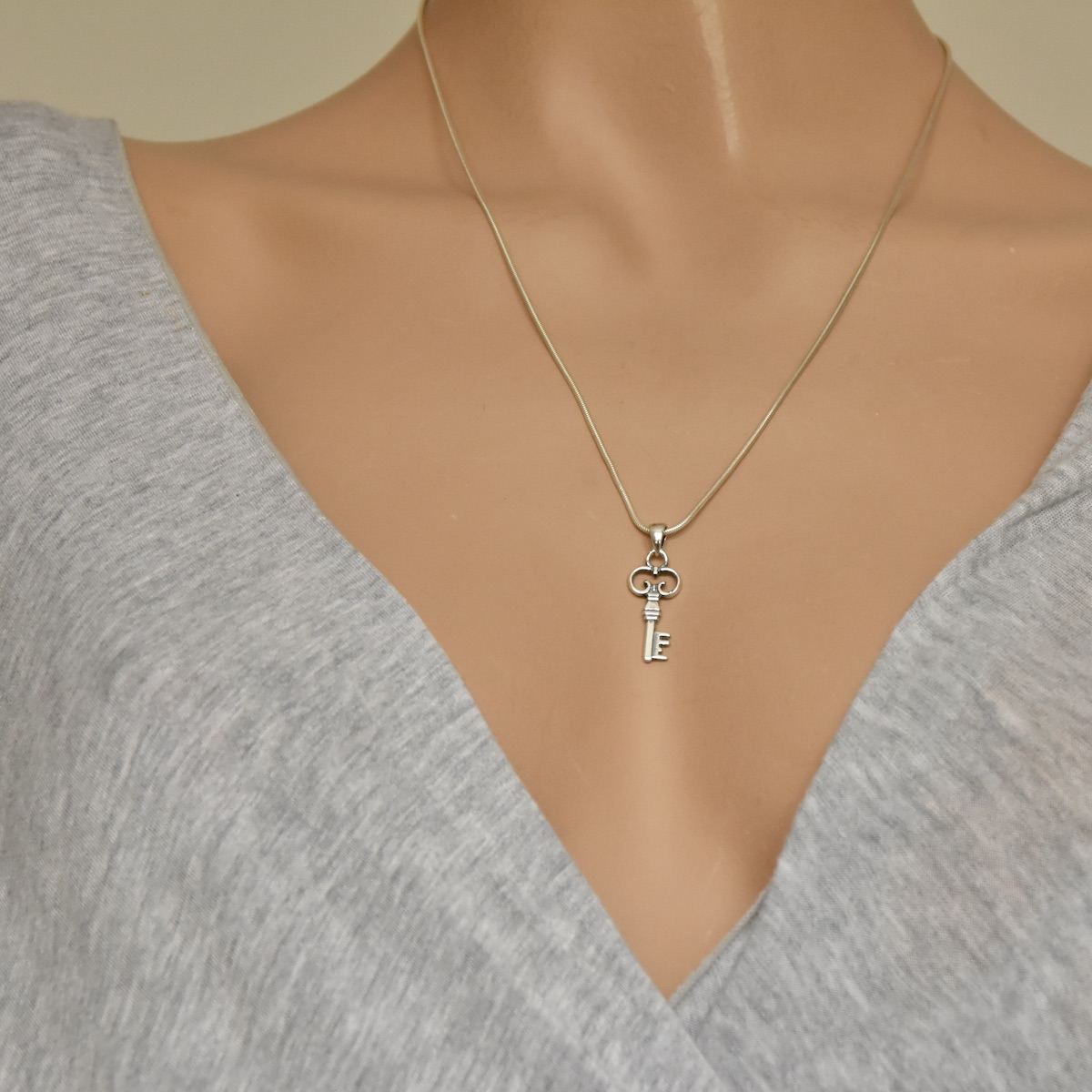 Key Pendant Sterling Silver 925 Delicate Charm Bracelet Necklace Jewellery Women Girl Kids Gift Present Idea - Image 4