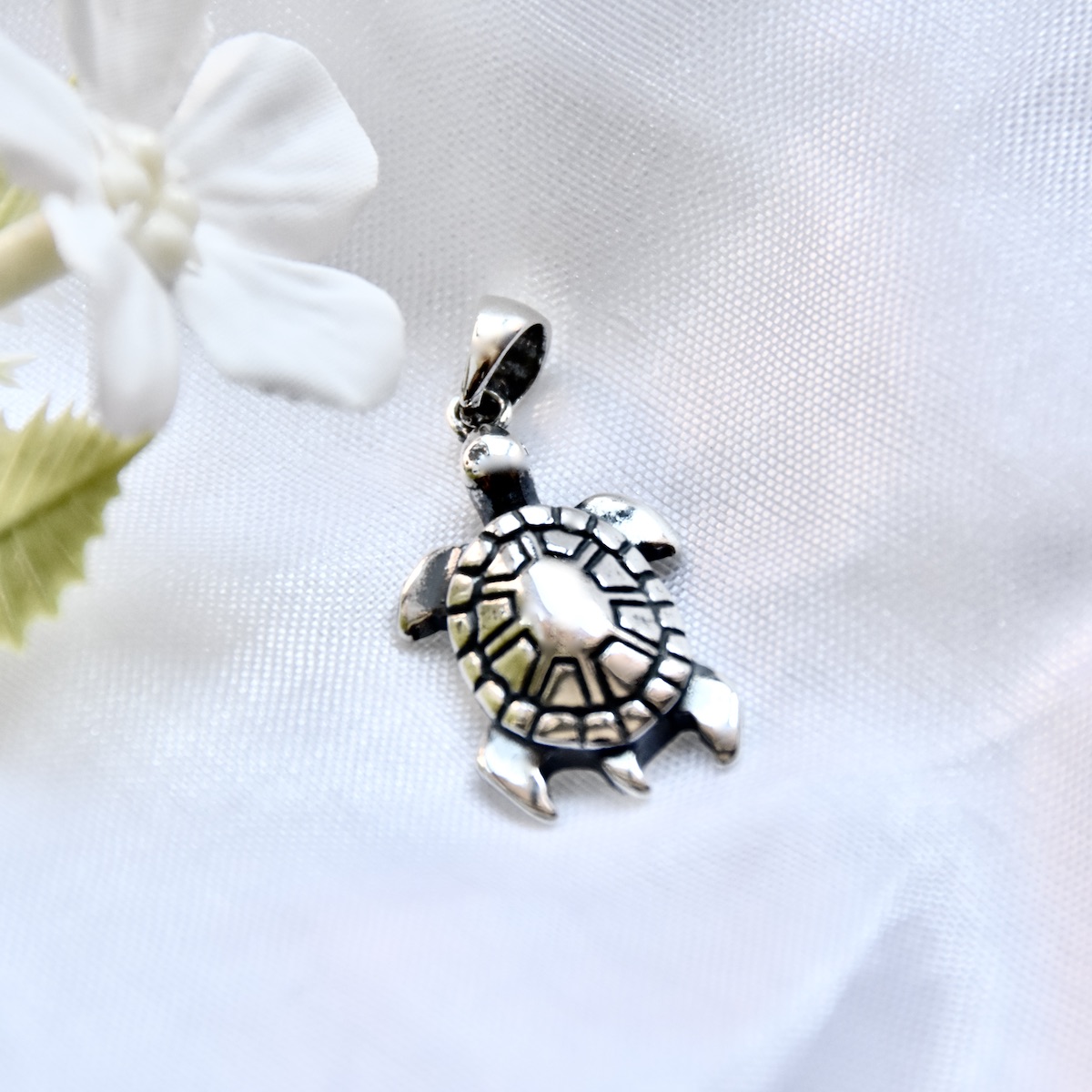 Turtle Sterling Silver 925 Pendant Charm Necklace Sea Ocean Nature Jewellery Unisex Gift Boho Simple Minimalist Style - Image 2