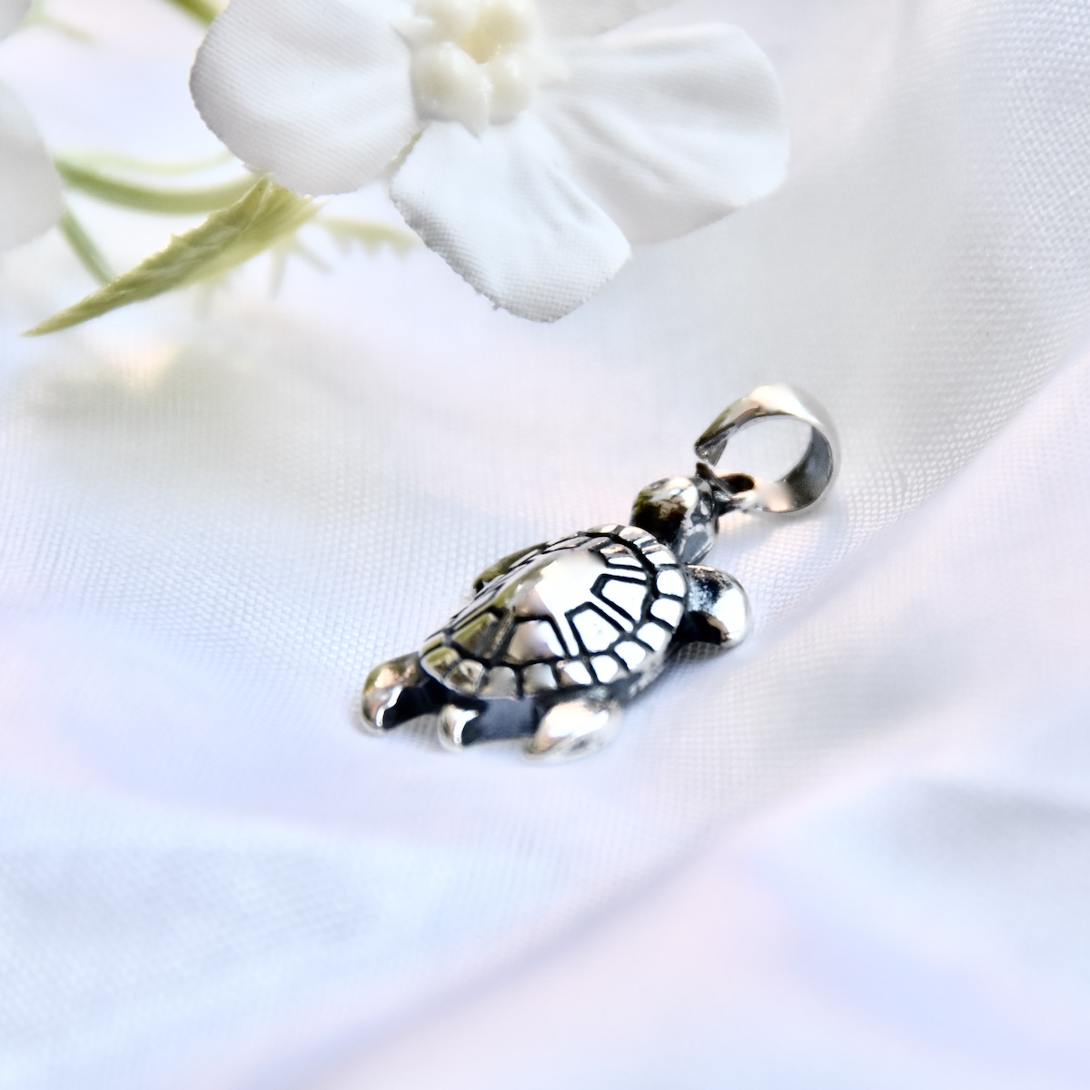 Turtle Sterling Silver 925 Pendant Charm Necklace Sea Ocean Nature Jewellery Unisex Gift Boho Simple Minimalist Style - Image 5