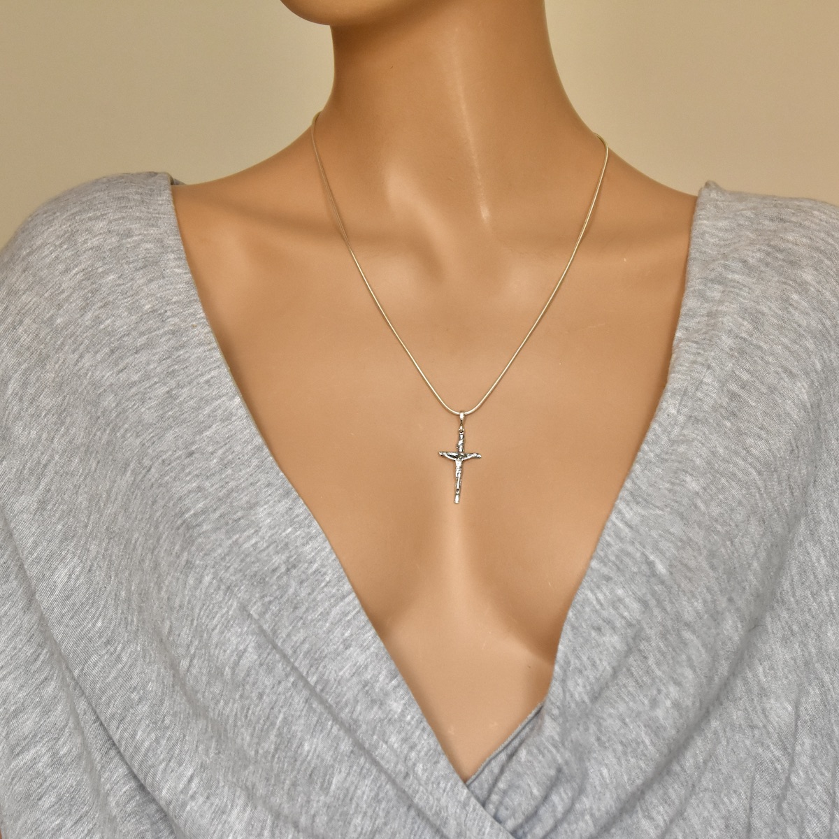 Jesus Christ Cross Sterling Silver 925 Pendant Traditional Crucifix Religious Christening Baptism Unisex Jewellery Gift Present - Image 4