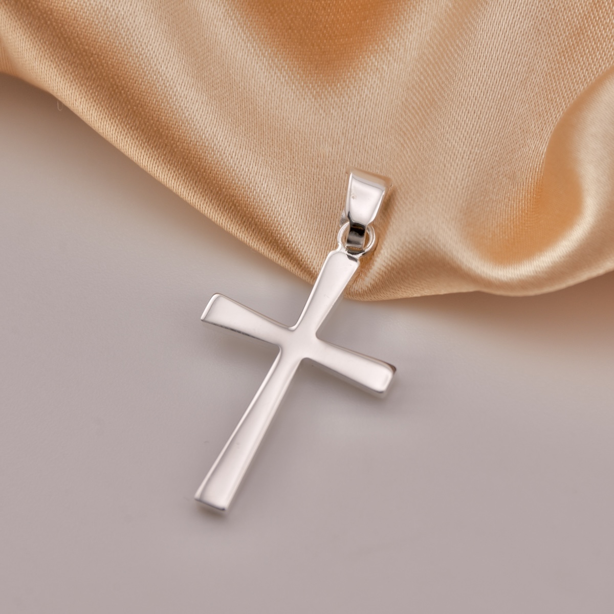 Minimalist Cross Pendant Sterling Silver 925 Unisex Religious Necklace Jewellery - Image 2