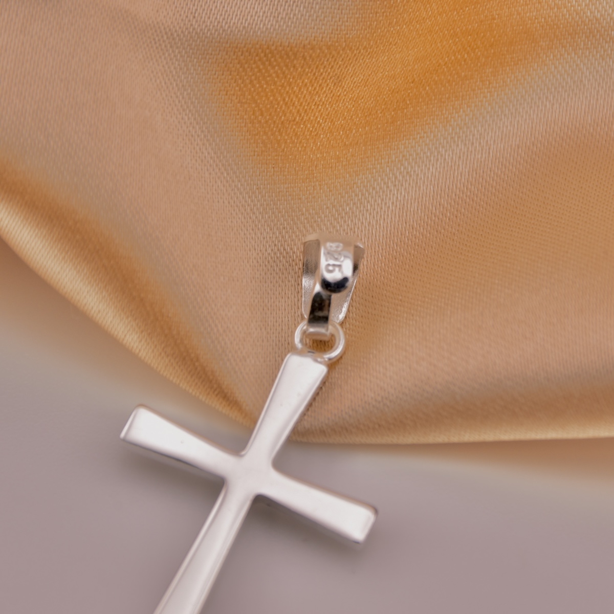 Minimalist Cross Pendant Sterling Silver 925 Unisex Religious Necklace Jewellery - Image 5