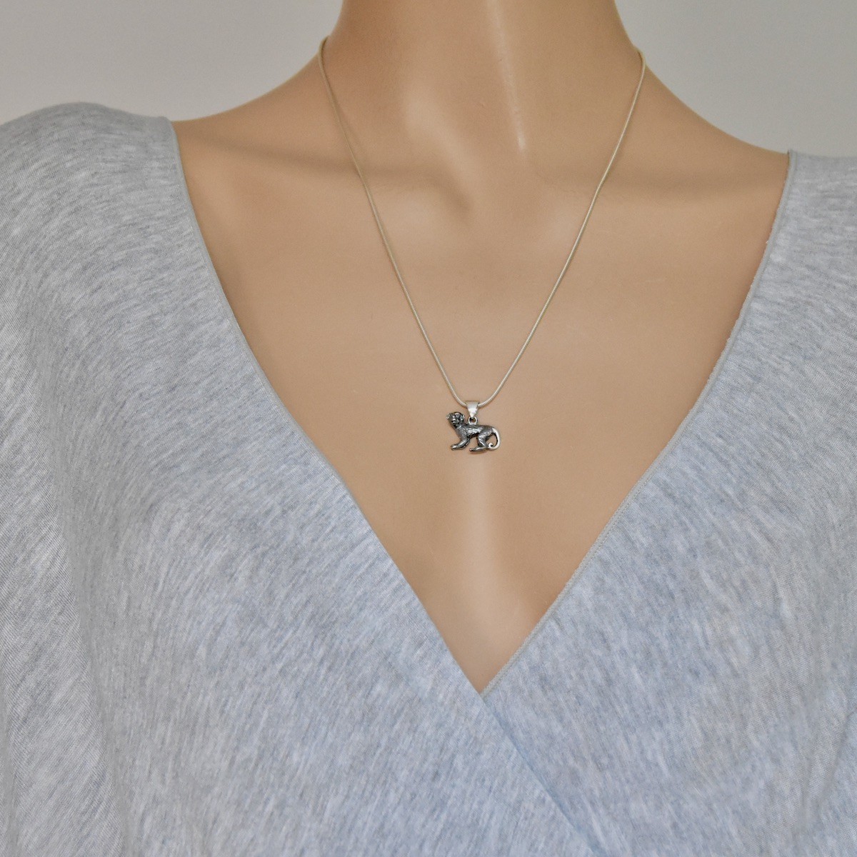 Monkey Pendant Sterling Silver 925 Nature Animal Necklace Charm Jewellery Unisex Gift Present - Image 3
