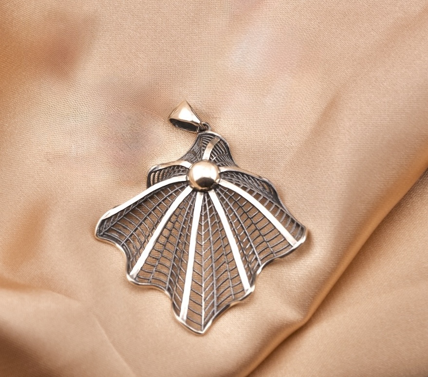 Spider Inspired Jewellery Pendant Sterling Silver 925 Large Pendant Necklace Charm Halloween Gift Idea - Image 2