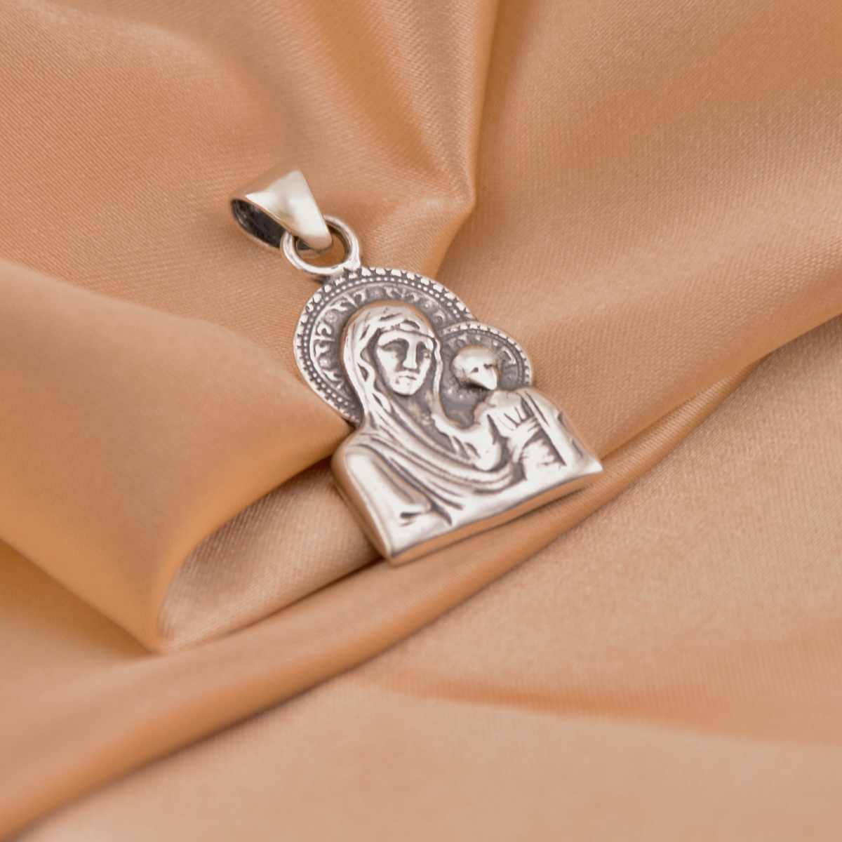 Mother of God Pendant Sterling Silver 925 Jesus Madonna Virgin Mary Religious Necklace Jewellery Christening Baptism Gift Present - Image 2