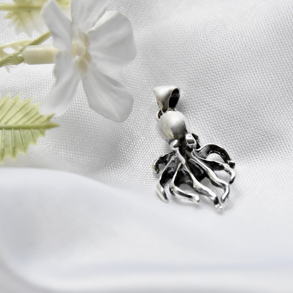 Octopus Pendant Sterling Silver 925 Sea Monster Seawater Charm Nautical Ocean Sea Jewelry Sailor Seaman Necklace Chain Unisex Gift Present - Image 3