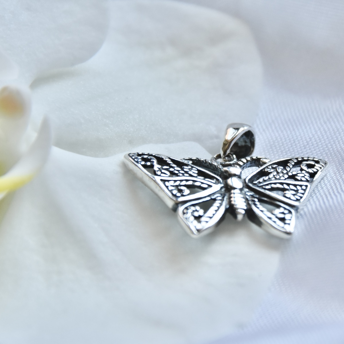 Butterfly Pendant Sterling Silver 925 Animal Nature Charm Friendship Necklace Jewellery Women Girl Birthday Present Gift Idea - Image 2