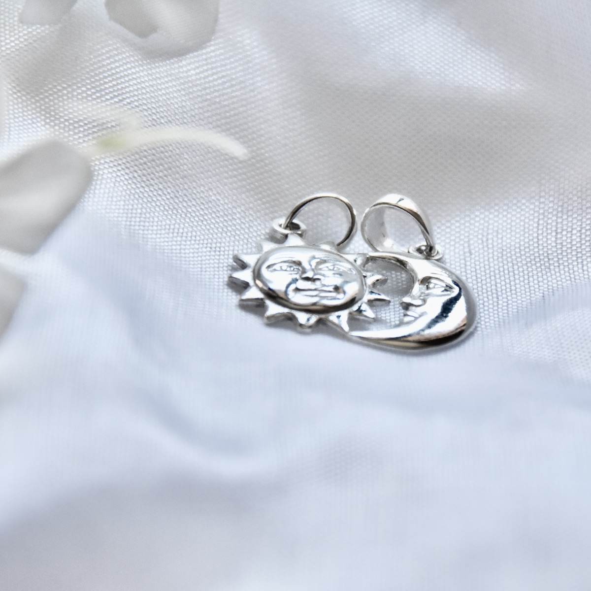 Sun Moon Pendant Sterling Silver .925 Necklace Chain Charm Celestial Unisex Jewellery Gift Present - Image 2