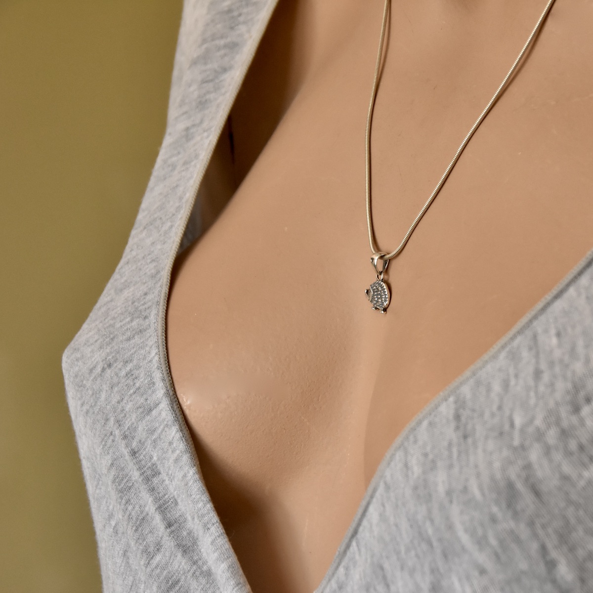 Hedgehog Pendant Sterling Silver .925 Small Charm Animal Nature Necklace Unisex Jewellery - Image 5