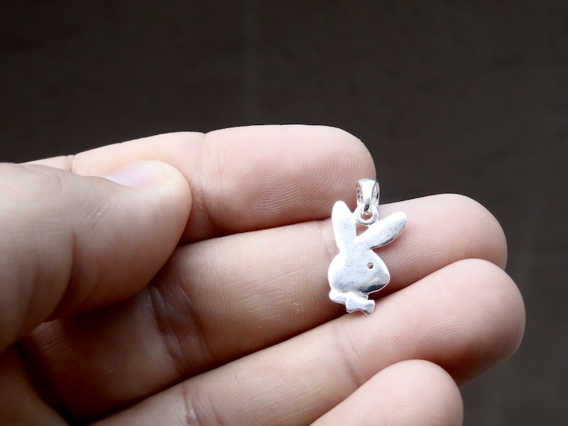 Playboy Pendant Sterling Silver 925 Bunny Minimalist Simple Jewellery Rabbit Animal Necklace Charm Unisex Gift Present - Image 2