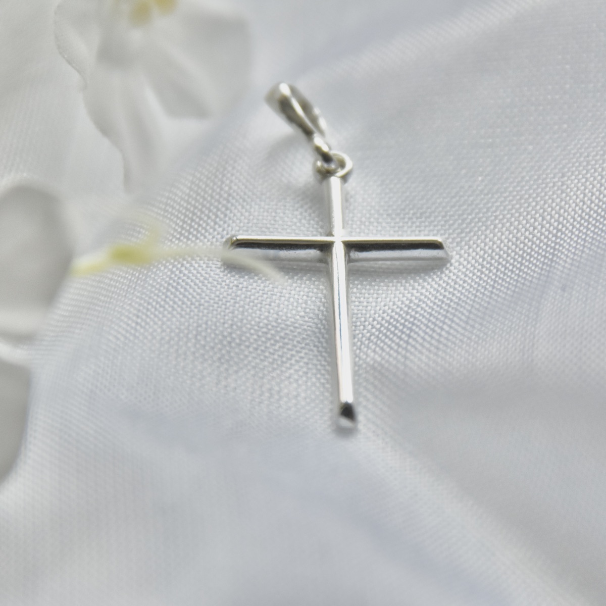 Sterling Silver 925 Cross Pendant Necklace Minimalist Unisex Jewellery - Image 2