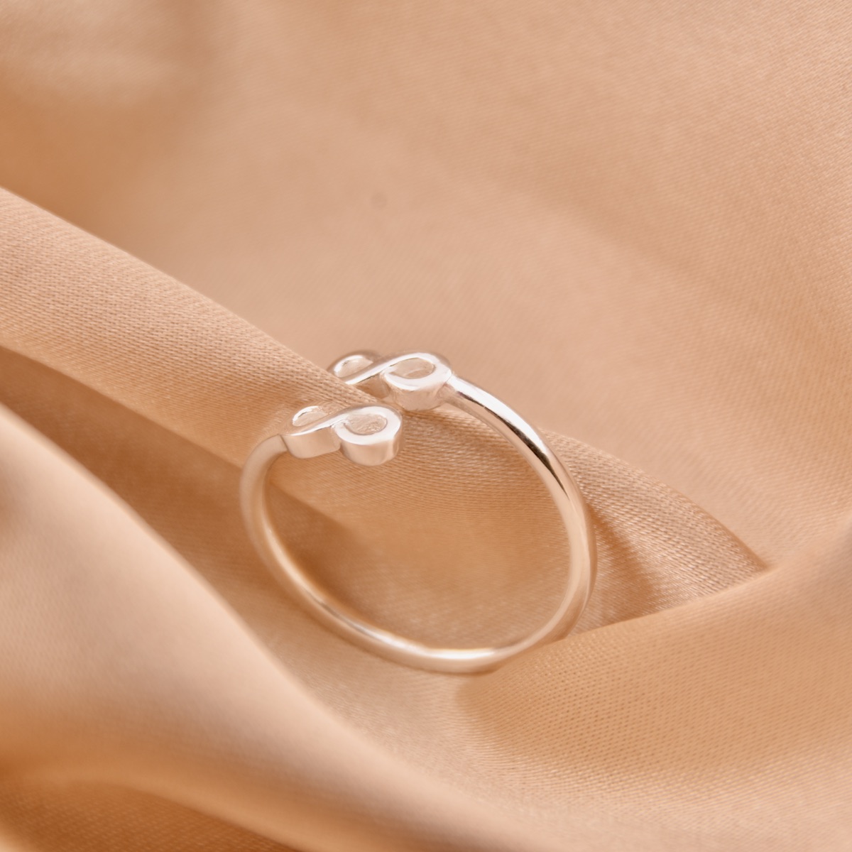 Double Infinity Adjustable Ring Sterling Silver 925 Jewellery "Grace" - Image 2