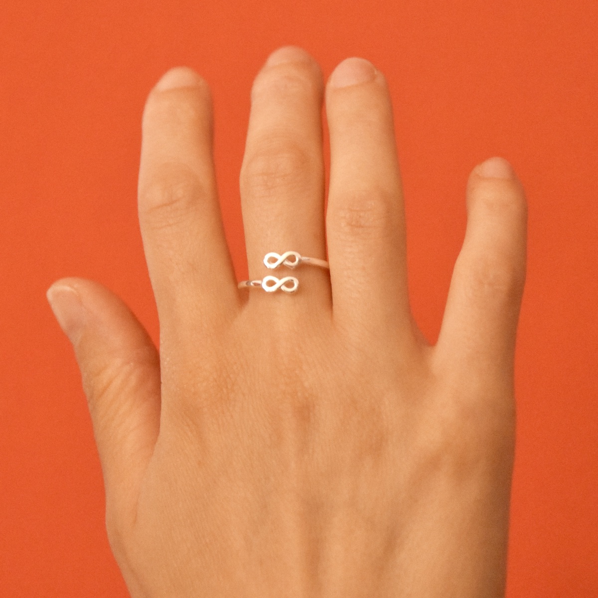 Double Infinity Adjustable Ring Sterling Silver 925 Jewellery "Grace" - Image 4