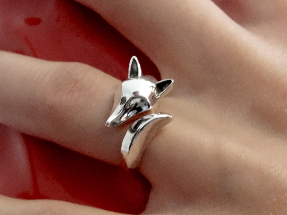 Fox Ring Sterling Silver 925 Adjustable Design Open Animal Ring Minimalist Modern Trending Stackable Wrap Accessory - Image 3