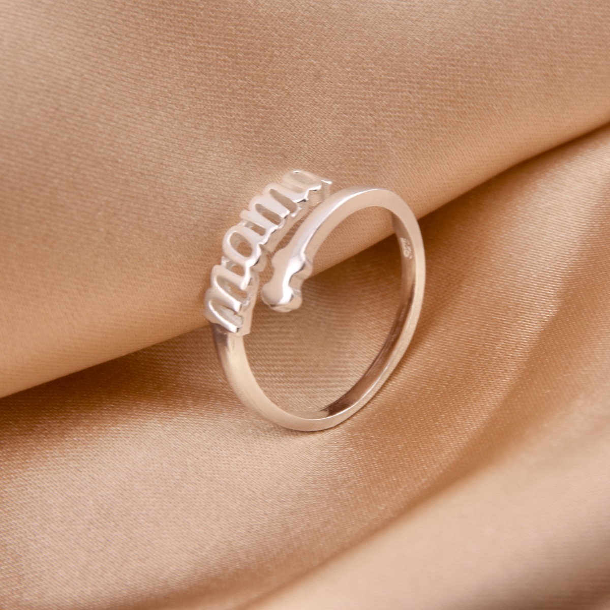 Dainty Mama Ring Sterling Ring 925 Adjustable Jewelry Minimalist Design Mother's Day Birthday Anniversary Women Gift Present - Image 2