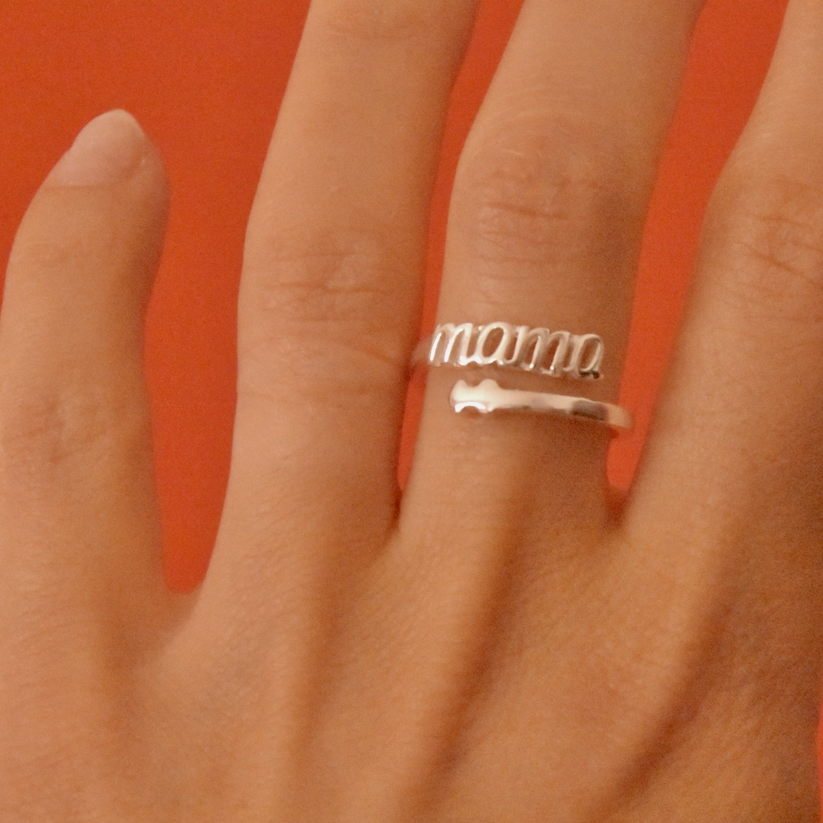 Dainty Mama Ring Sterling Ring 925 Adjustable Jewelry Minimalist Design Mother's Day Birthday Anniversary Women Gift Present - Image 3