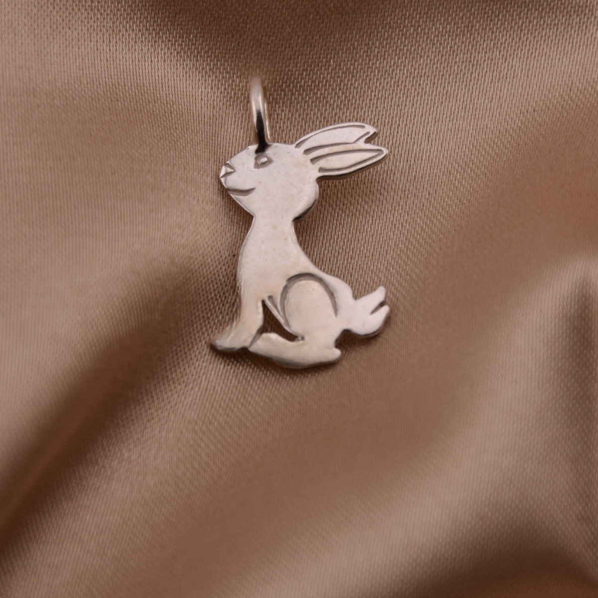 Sterling Silver .925 Rabbit Pendant Animal Bunny Necklace Pet Jewelry Unisex Gift Easter Gift - Image 2