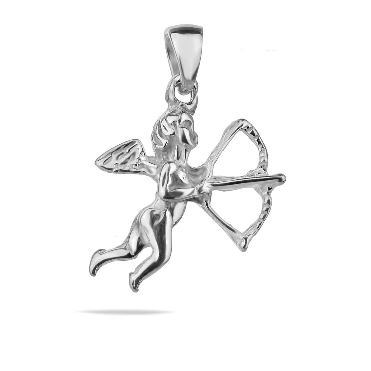 Guardian Angel Pendant Sterling Silver 925 Polished Necklace Jewellery "Cherub"
