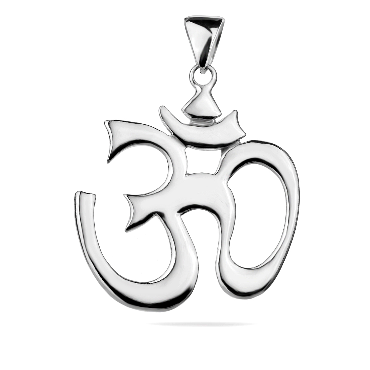 Om Ohm Large Pendant Sterling Silver 925 Delicate Pendant Chakra Healed Buddha Spiritual Yoga Jewellery Gift