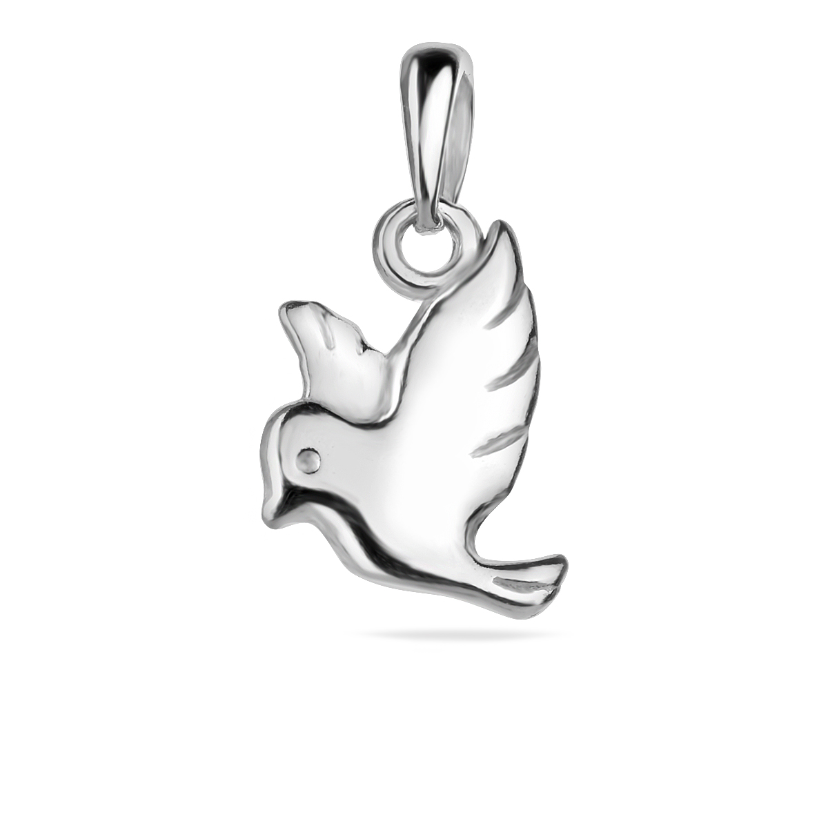 Graceful Dove Pendant Sterling Silver 925 Necklace Chain Choker Charm