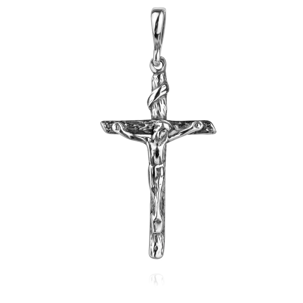 Jesus Christ Cross Sterling Silver 925 Pendant Traditional Crucifix Religious Christening Baptism Unisex Jewellery Gift Present