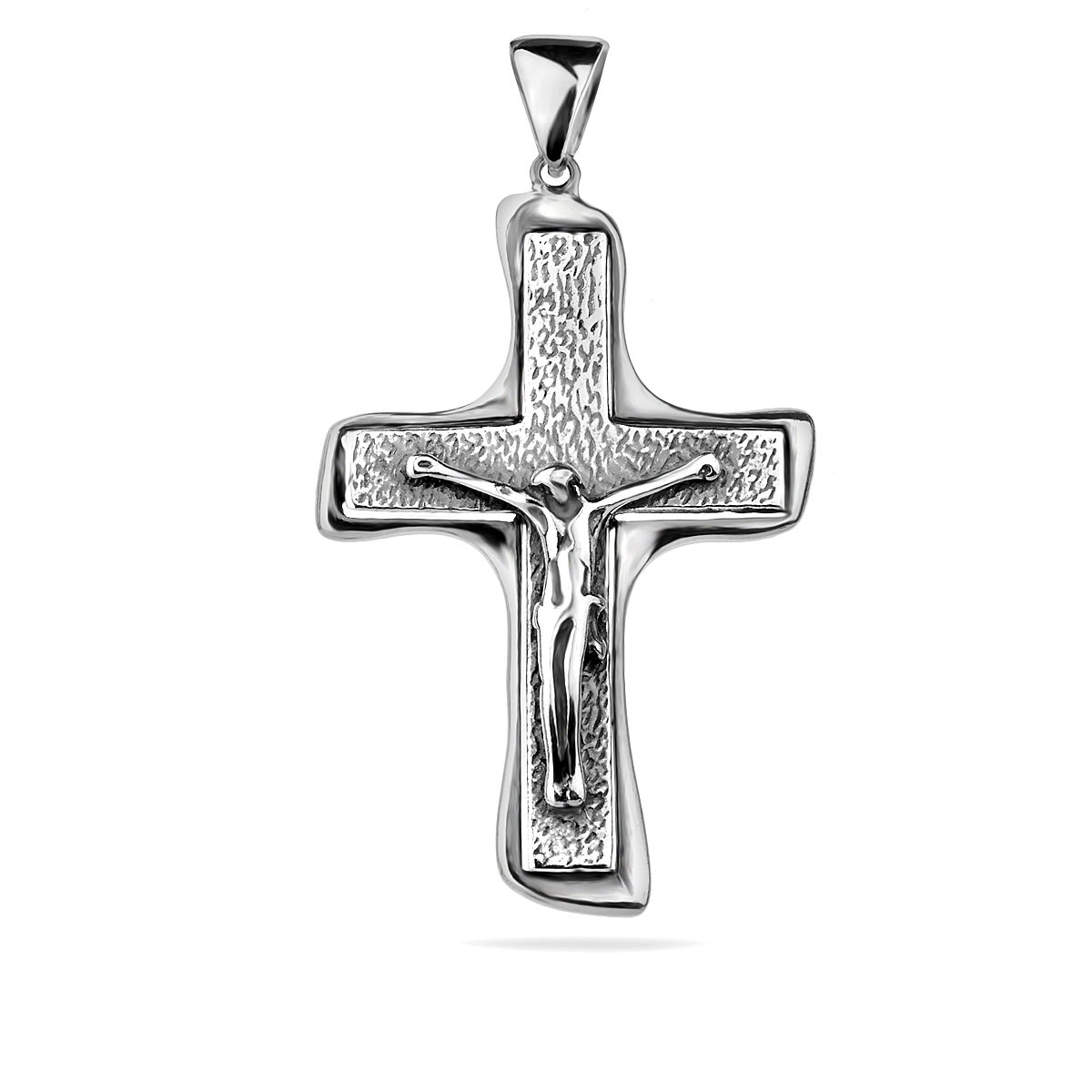 Large Jesus Crucifix Cross Solid Sterling Silver 925 Pendant Religious Christening Baptism Jewellery Unisex Gift Present