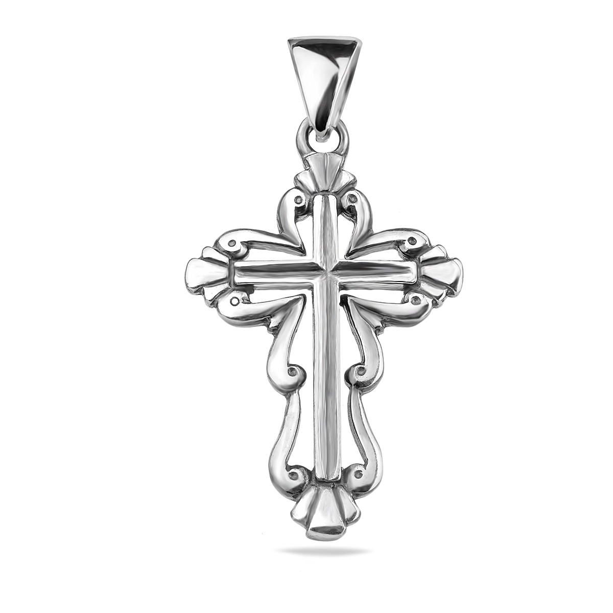 Cross Sterling Silver 925 Pendant Necklace Religious Charm Jewellery Crucifix Baptism Christening First Communion Unisex Gift Present